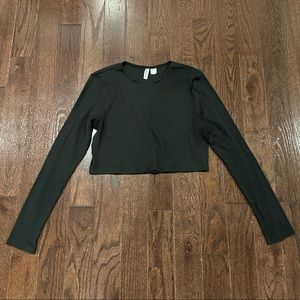 H&M Basic Cropped Long-sleeve top